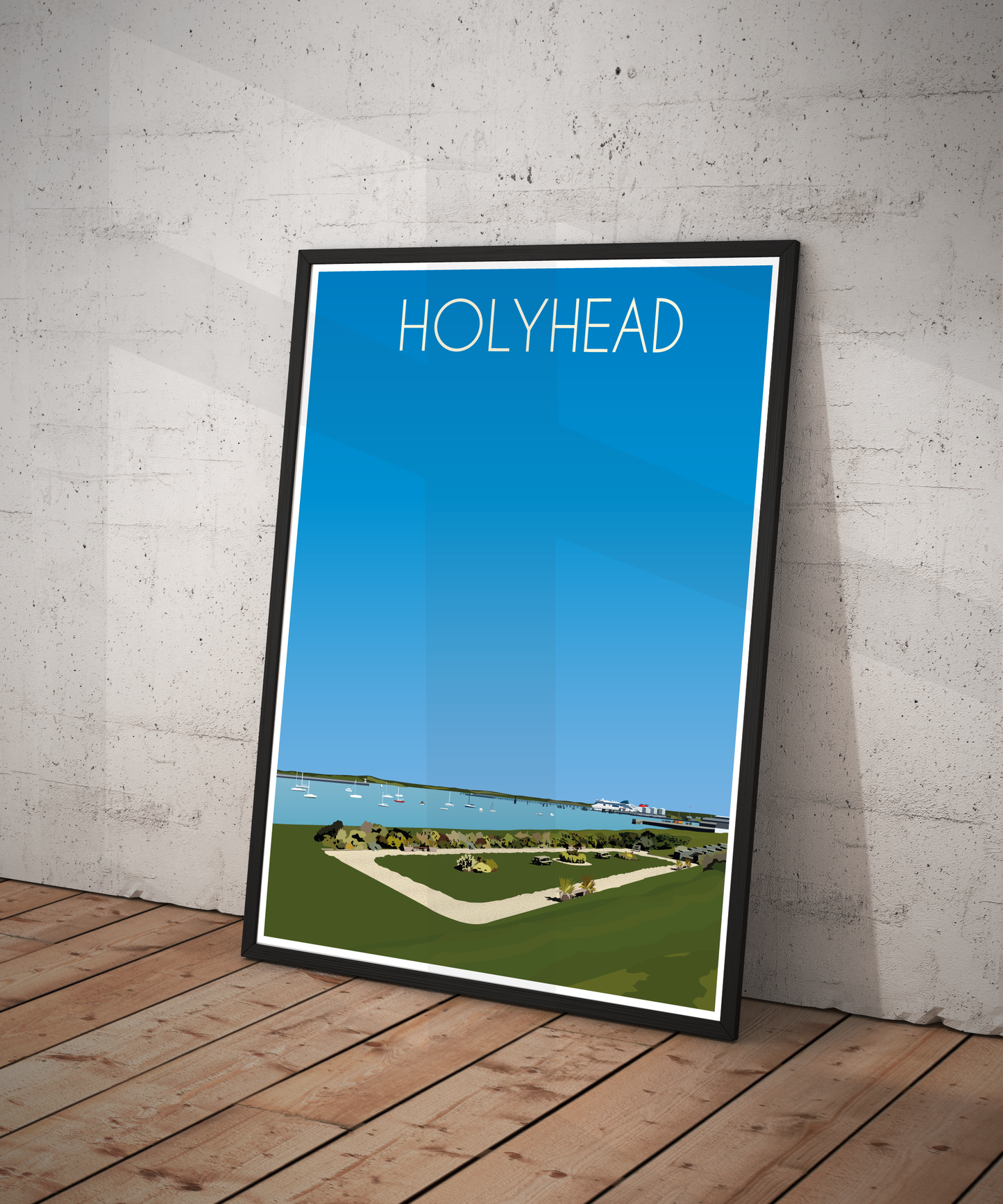 Holyhead Vintage Travel Poster Portrait Print
