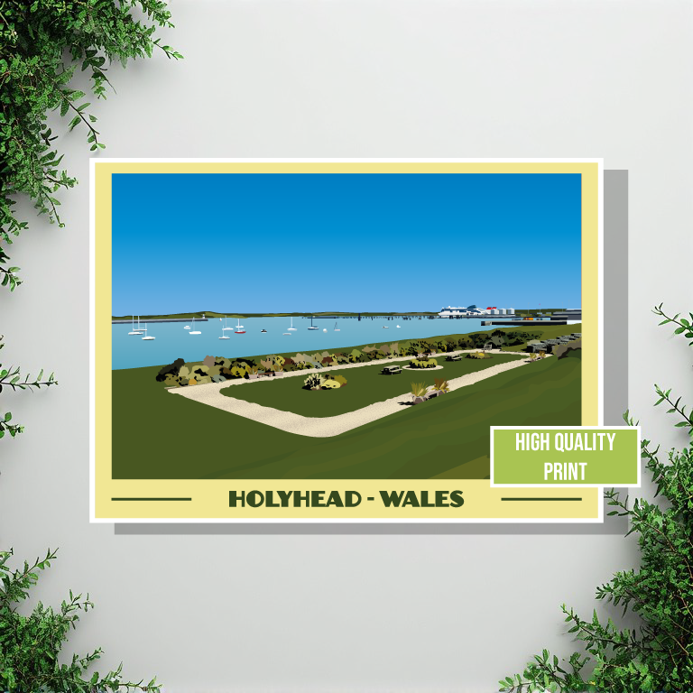 Holyhead Travel Poster – Anglesey Coast (Lustre Art Print)