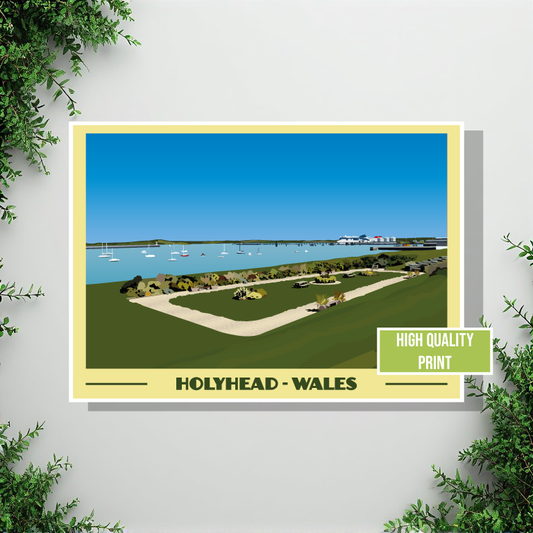 Holyhead Travel Poster – Anglesey Coast (Lustre Art Print)