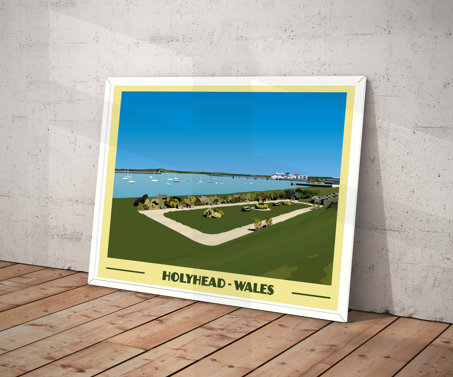 Holyhead Travel Poster – Anglesey Coast (Lustre Art Print)