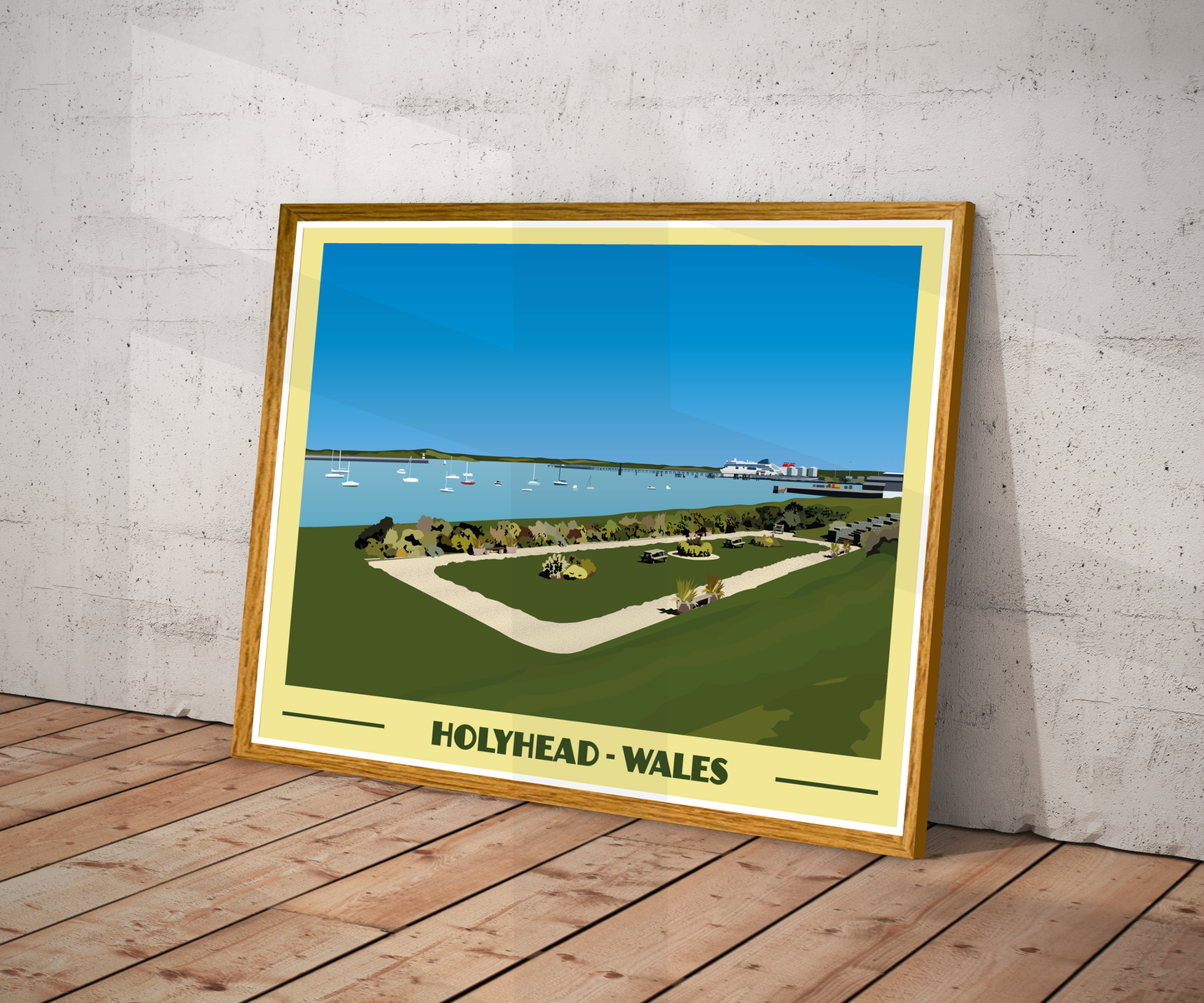 Holyhead Travel Poster – Anglesey Coast (Lustre Art Print)