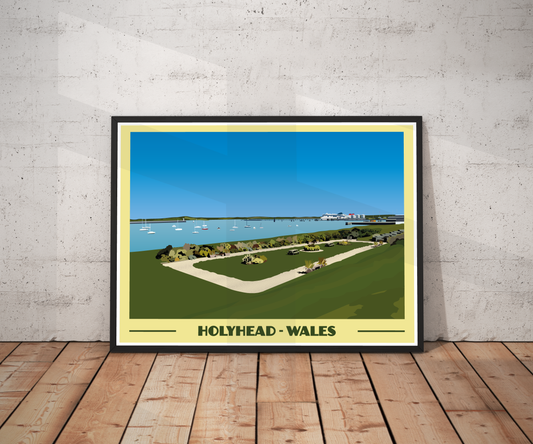 Holyhead Travel Poster – Anglesey Coast (Lustre Art Print)