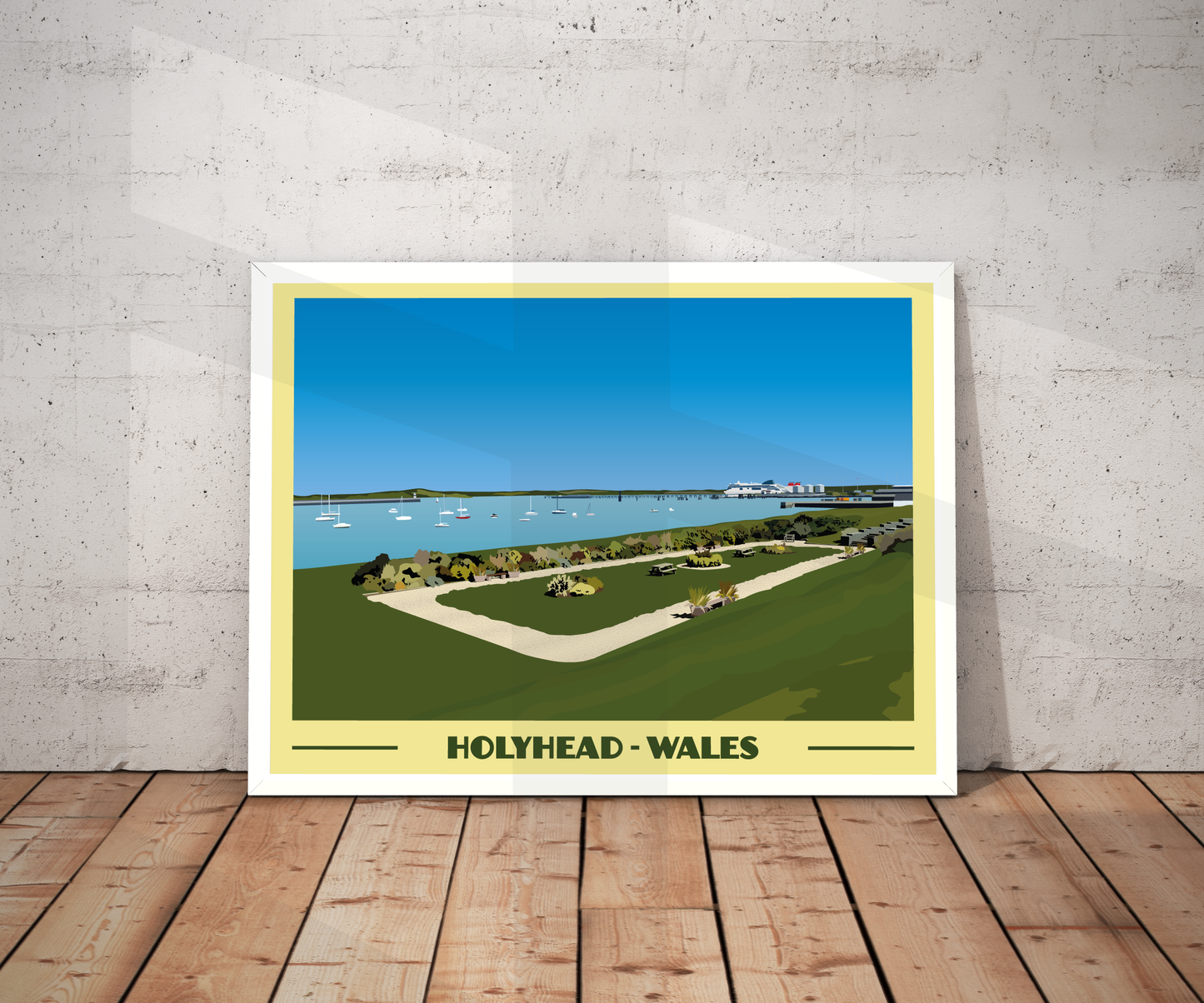 Holyhead Travel Poster – Anglesey Coast (Lustre Art Print)