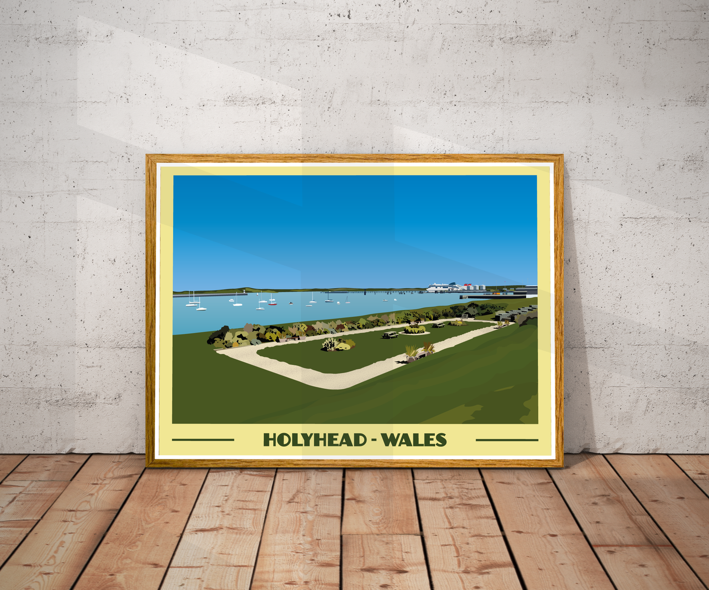 Holyhead Travel Poster – Anglesey Coast (Lustre Art Print)