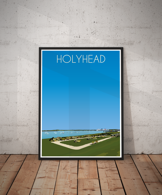 Holyhead Vintage Travel Poster Portrait Print
