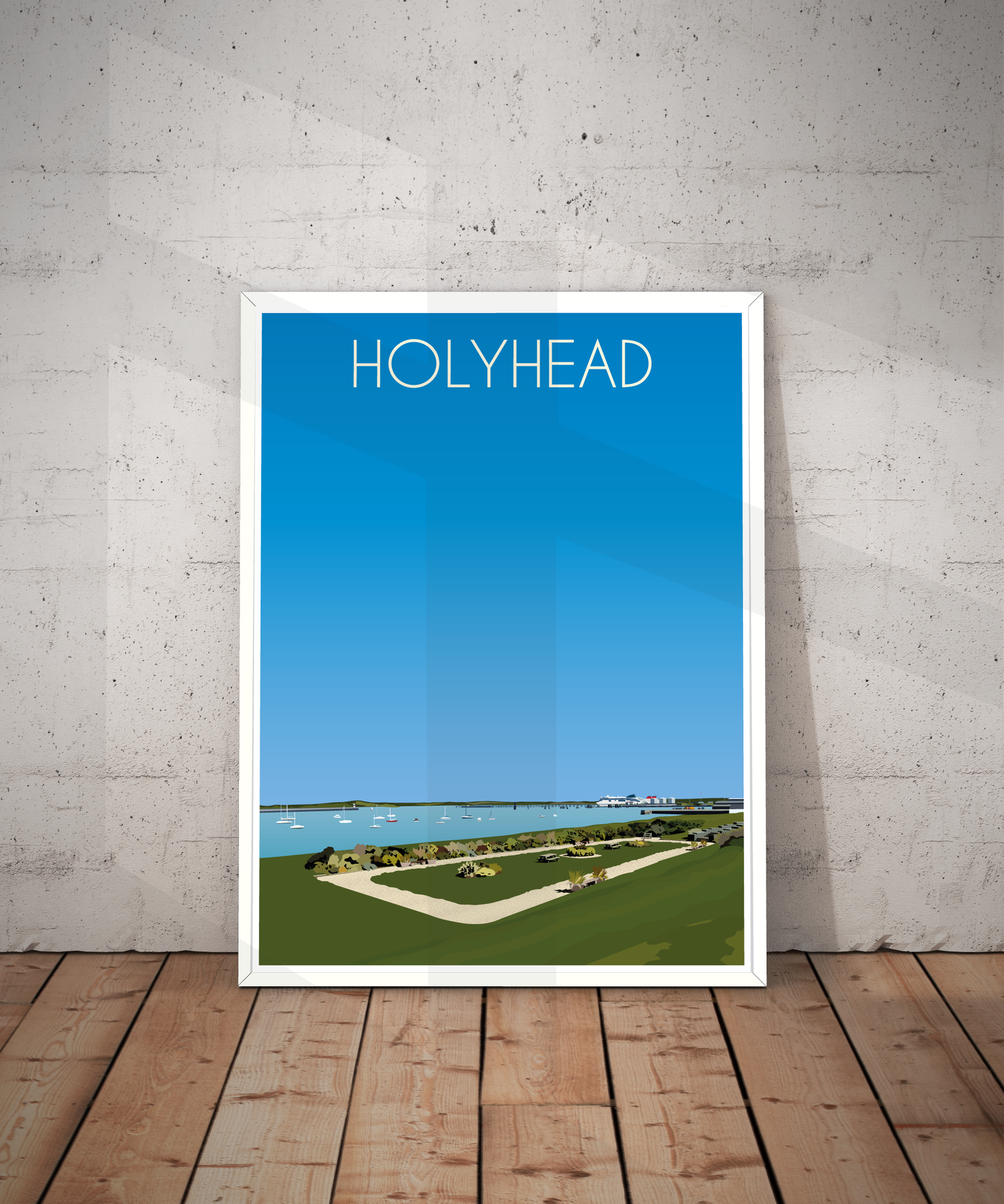 Holyhead Vintage Travel Poster Portrait Print