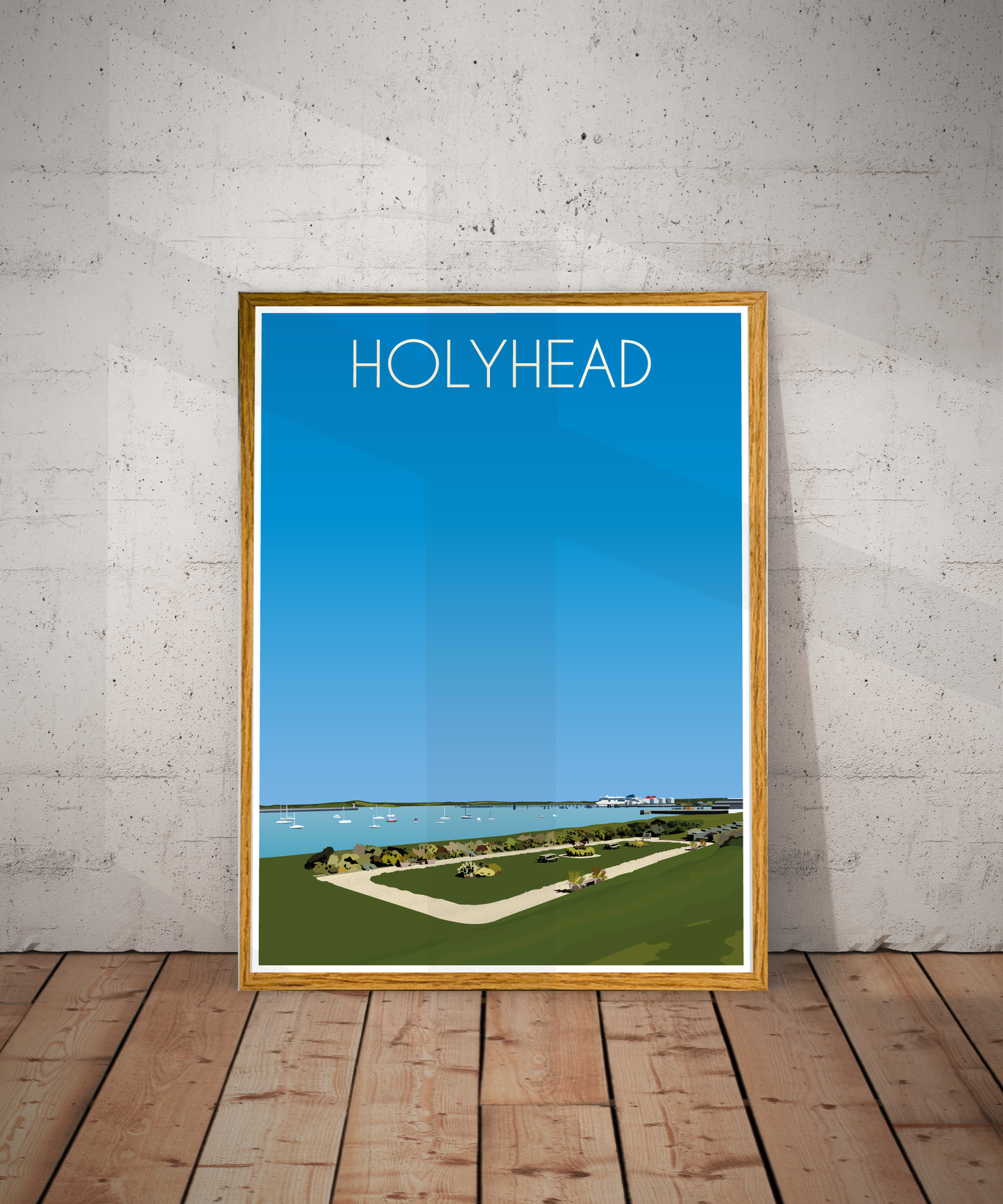 Holyhead Vintage Travel Poster Portrait Print