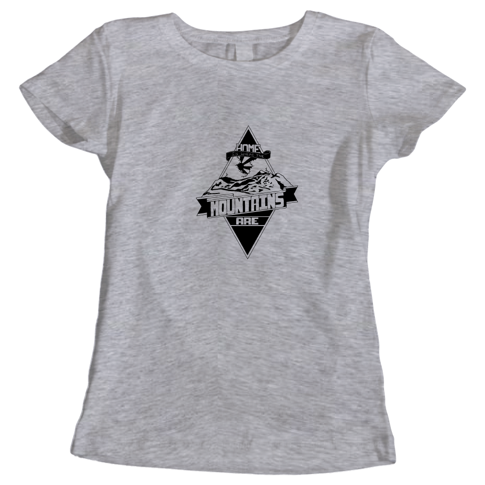 Home Is Where The Mountains Are Ladies T-Shirt