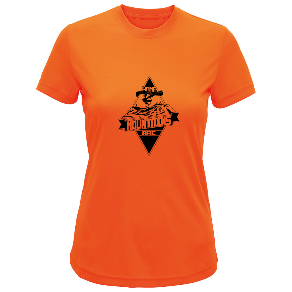Home Is Where The Mountains Are Ladies T-Shirt