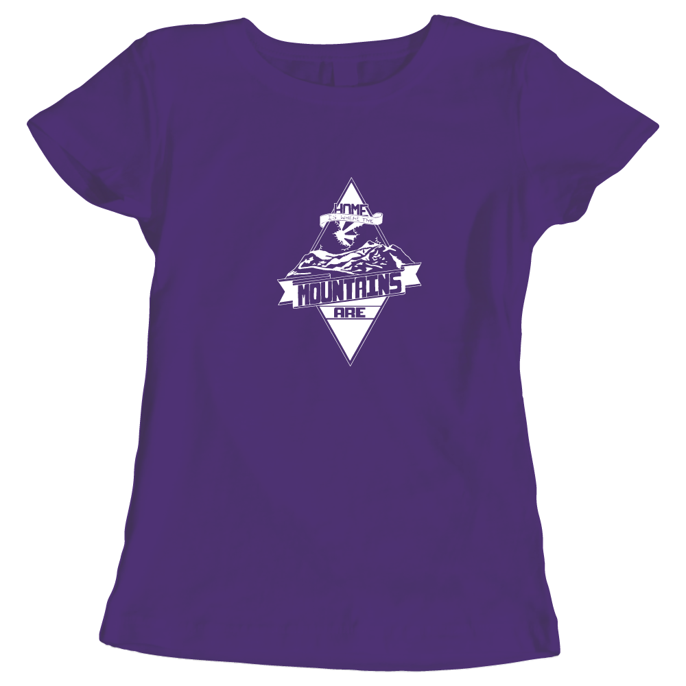 Home Is Where The Mountains Are Ladies T-Shirt