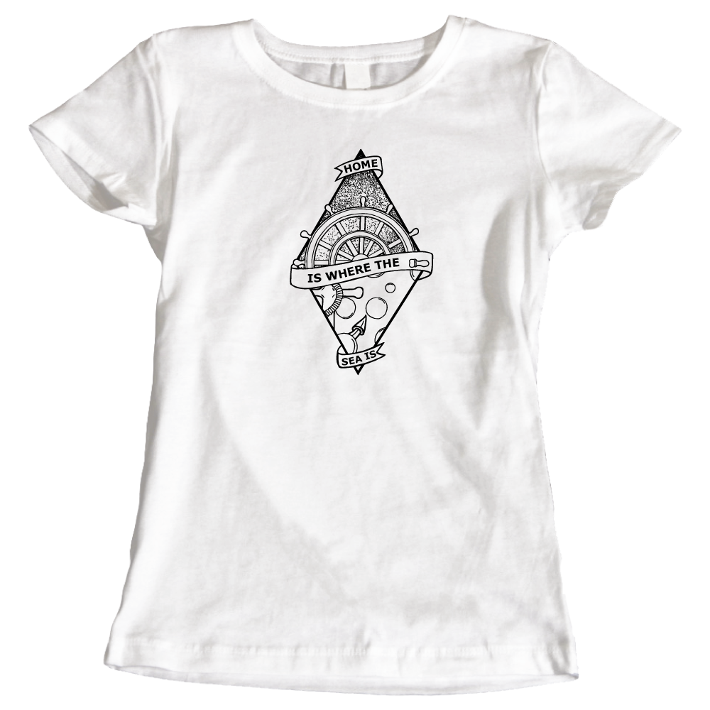 Home Is Where The Sea Is Ladies T-Shirt