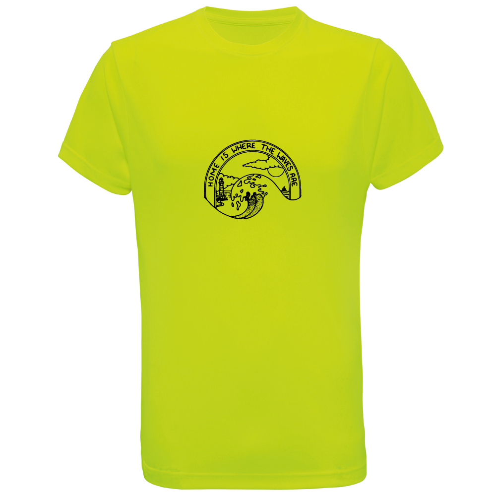 Home Is Where The Waves Are Surfing-Themed T-Shirt