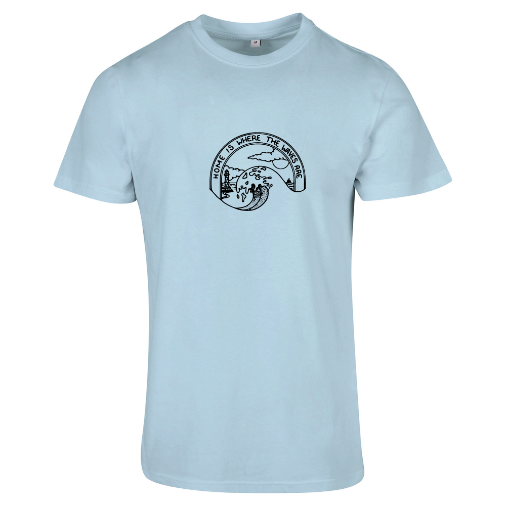 Home Is Where The Waves Are Surf Themed Unisex T-Shirt