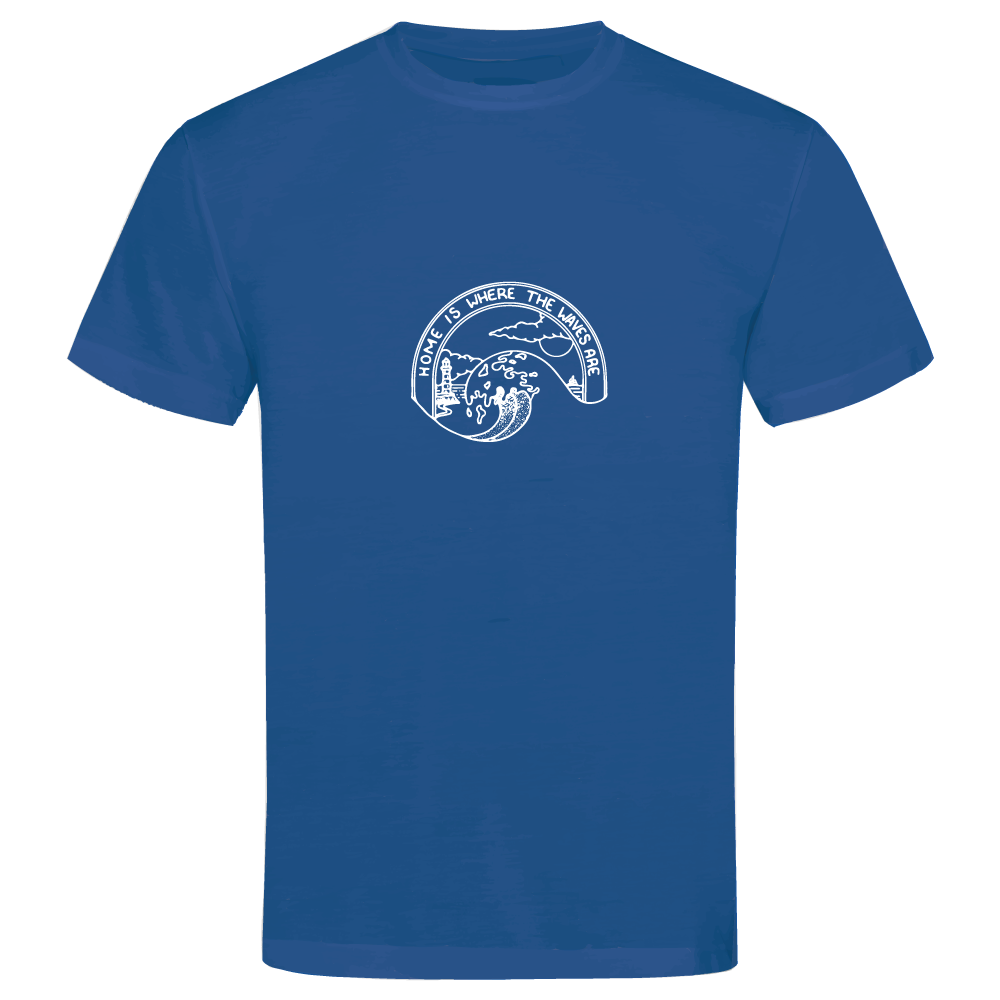 Home Is Where The Waves Are Surfing-Themed T-Shirt
