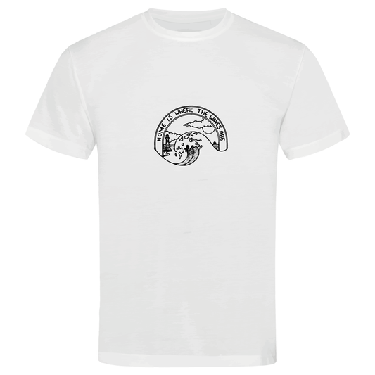 Home Is Where The Waves Are Surfing-Themed T-Shirt