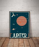 Jupiter Retro styled space travel posters