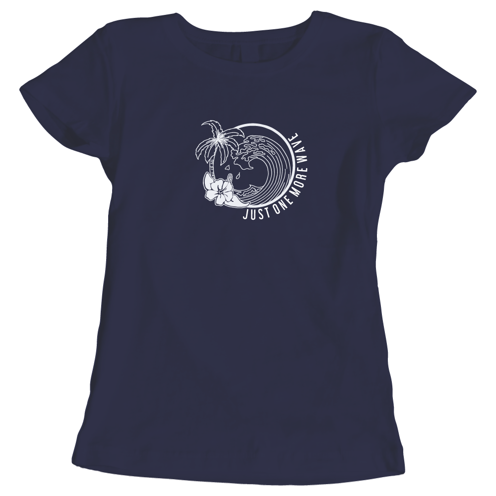 Just One More Wave Surfing-Themed Ladies Adventure T-Shirt