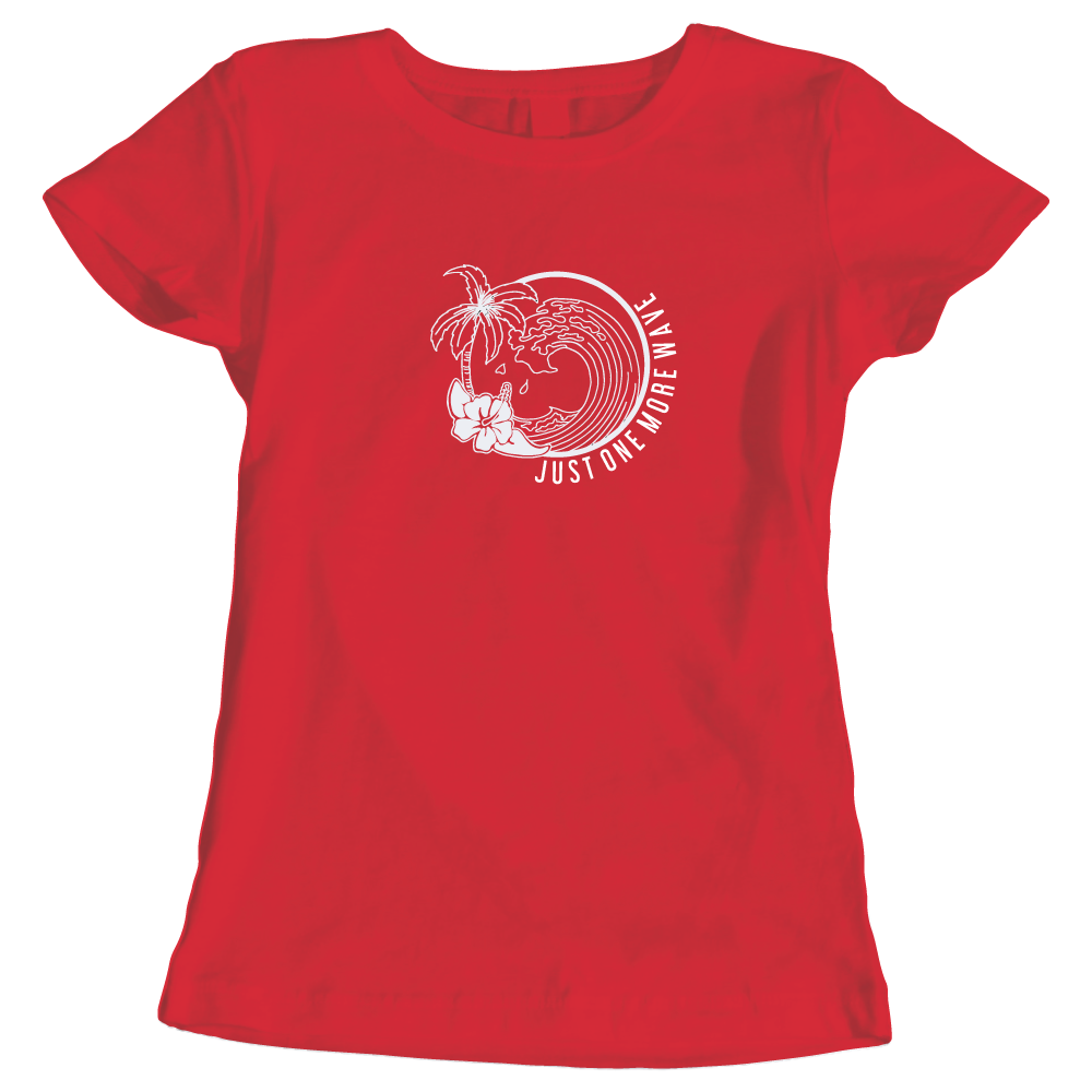 Just One More Wave Surfing-Themed Ladies Adventure T-Shirt