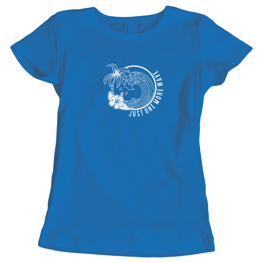 Just One More Wave Surfing-Themed Ladies Adventure T-Shirt