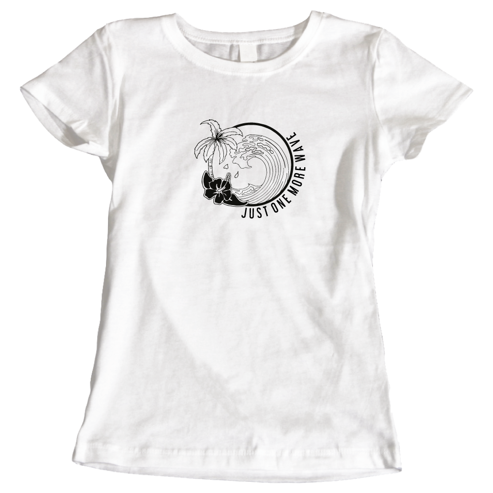 Just One More Wave Surfing-Themed Ladies Adventure T-Shirt