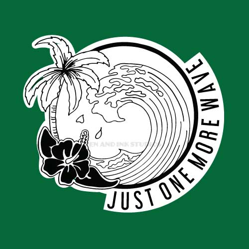 Just One More Wave Sticker | Surfing Themed Sticker