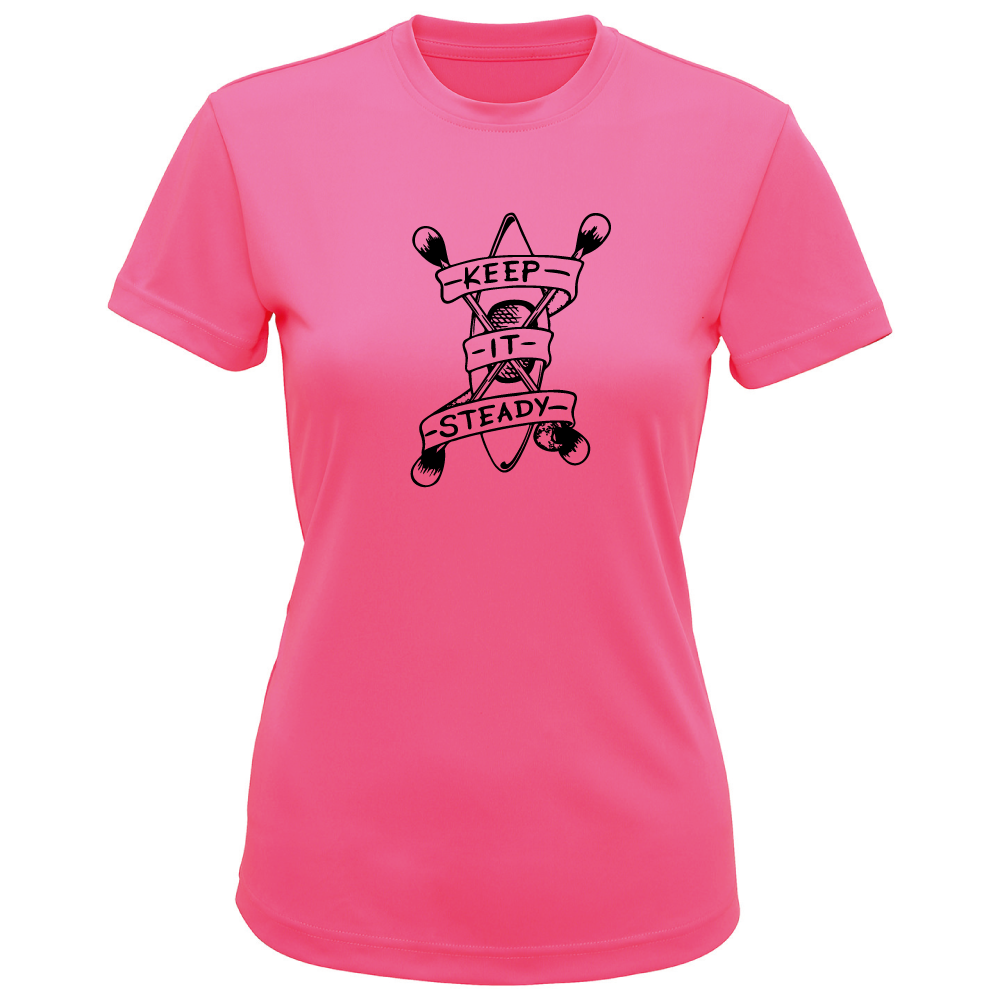 Keep It Steady Kayaking-Themed Ladies T-Shirt