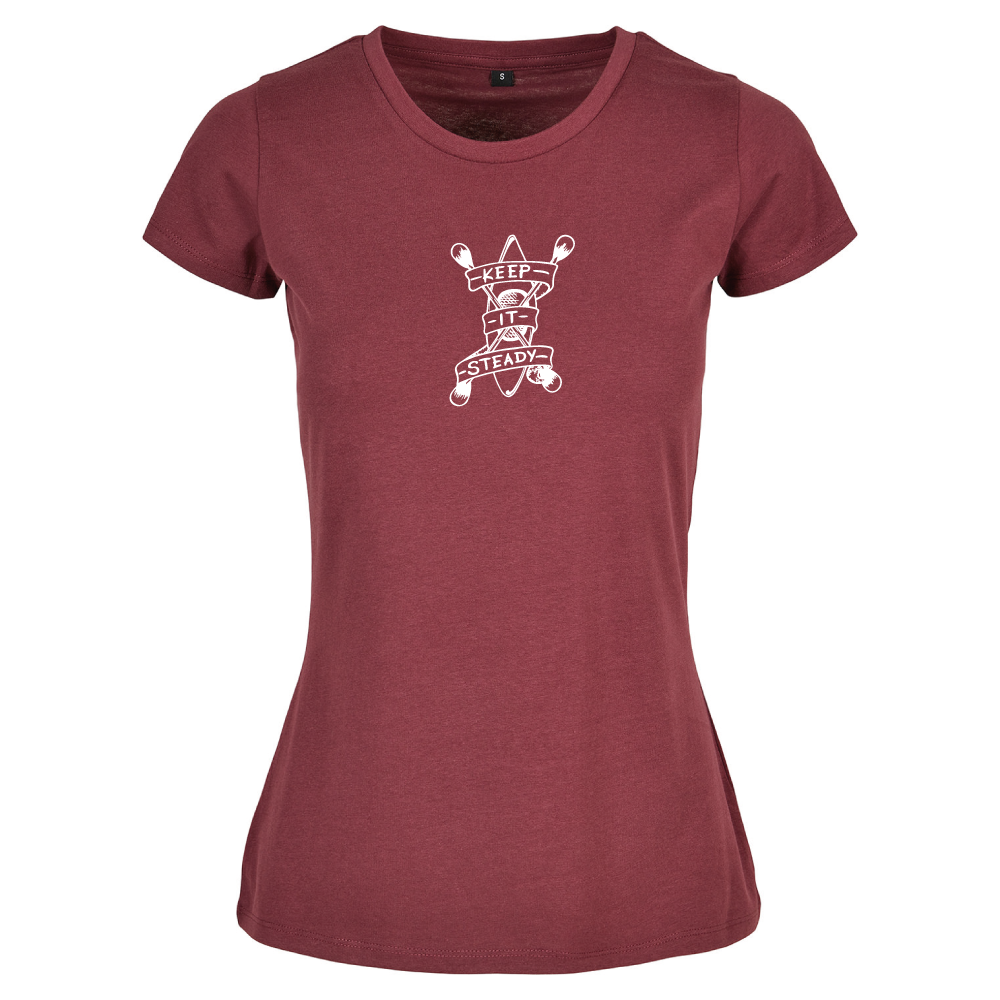Keep It Steady Kayaking Themed Ladies T-Shirt