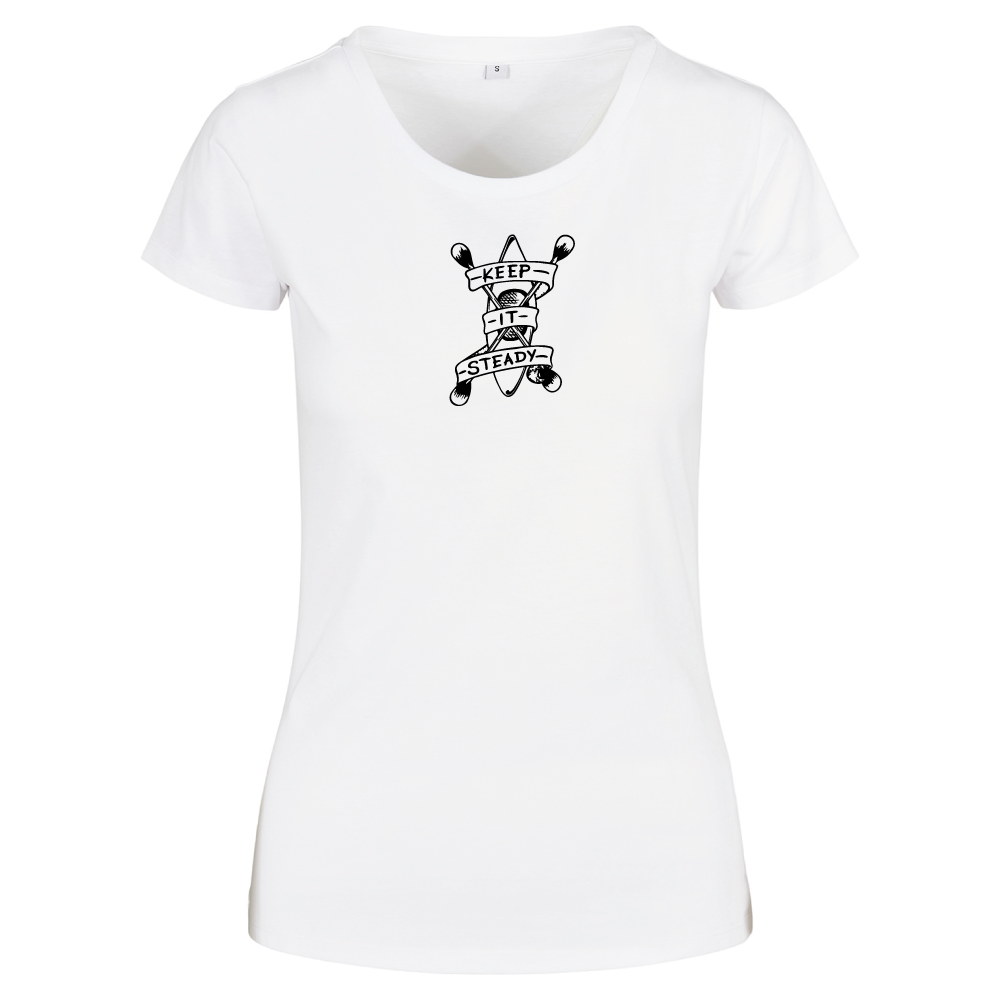 Keep It Steady Kayaking Themed Ladies T-Shirt