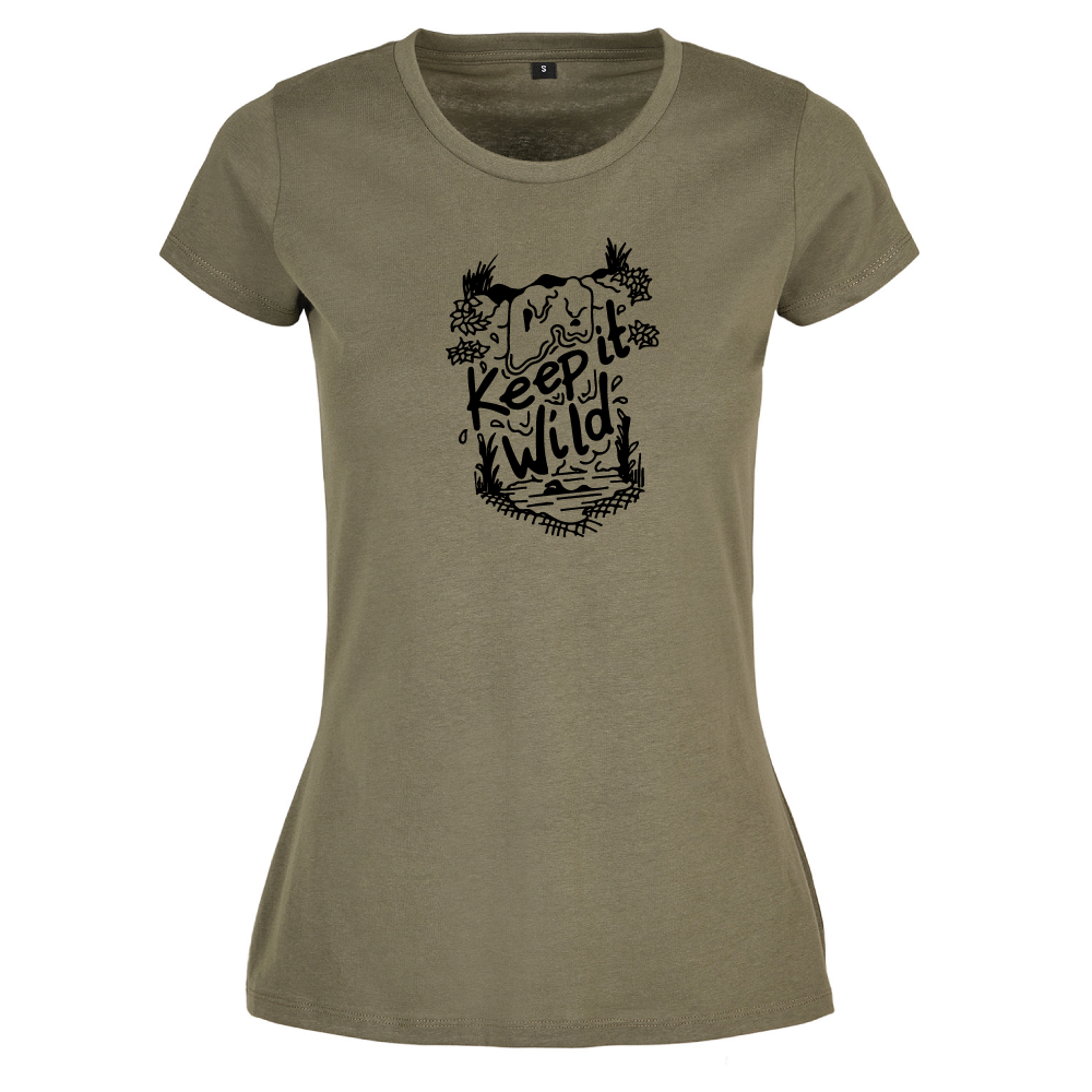 Keep It Wild Swimming Themed Ladies T-Shirt