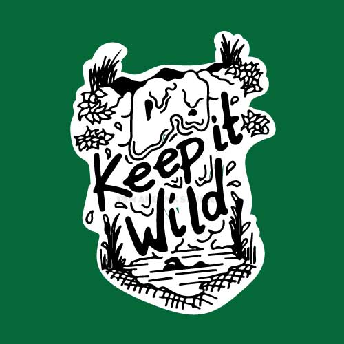 Keep It Wild | Wild Swimming Nature Preservation Themed Sticker