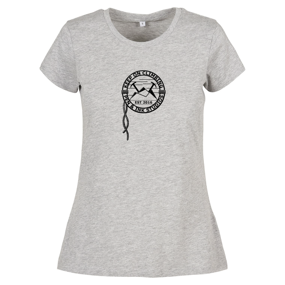 Keep on Climbing - Adventure-Inspired Mountaineering Ladies T-shirt