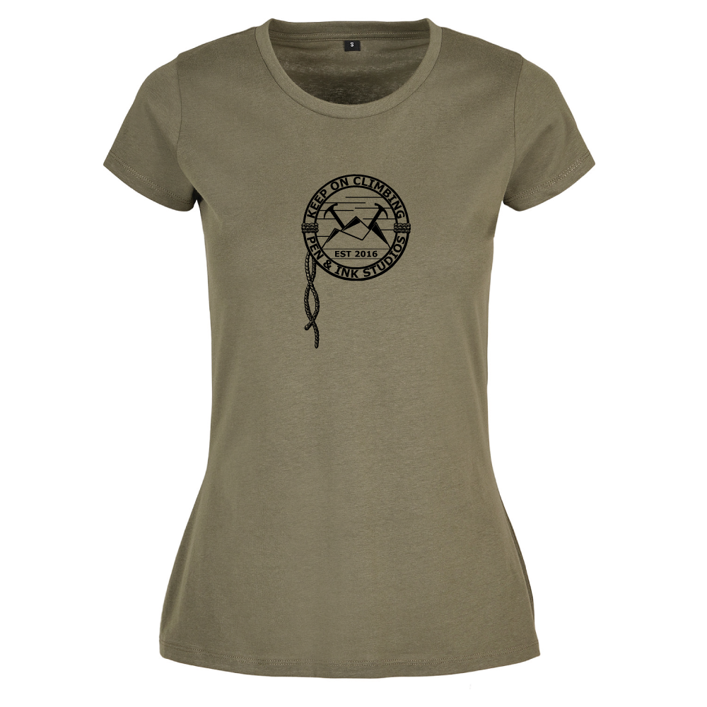 Keep on Climbing - Adventure-Inspired Mountaineering Ladies T-shirt