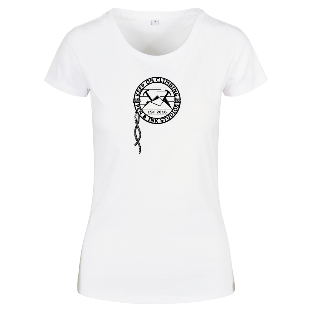 Keep on Climbing - Adventure-Inspired Mountaineering Ladies T-shirt