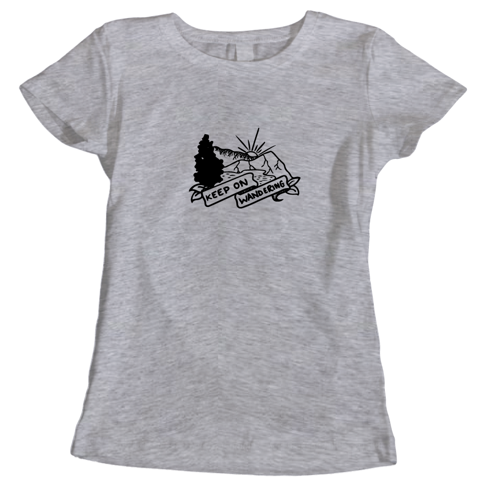 Keep on Wandering - Hiking-Themed Ladies T-Shirt