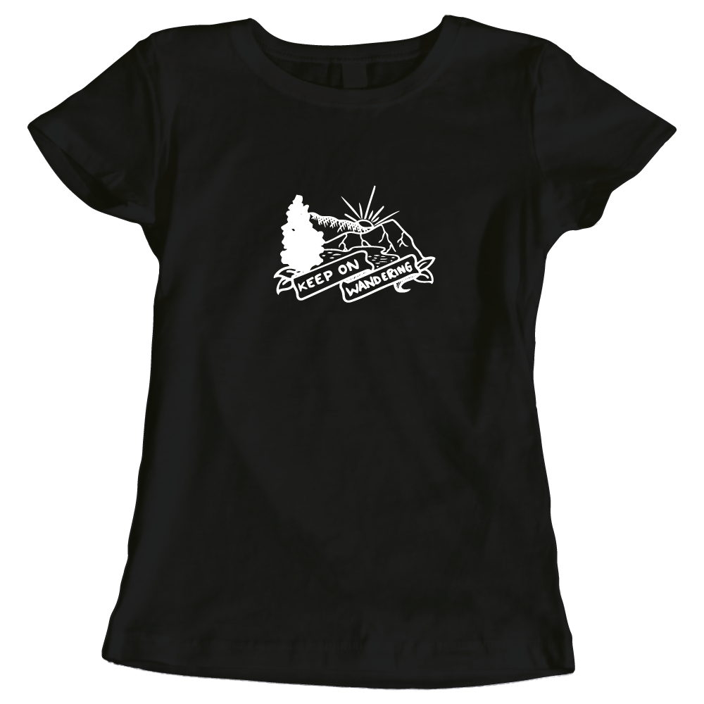 Keep on Wandering - Hiking-Themed Ladies T-Shirt