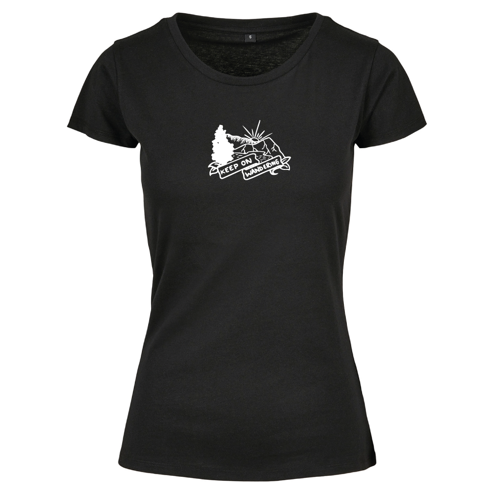 Keep on Wandering Hiking Themed Ladies T-Shirt