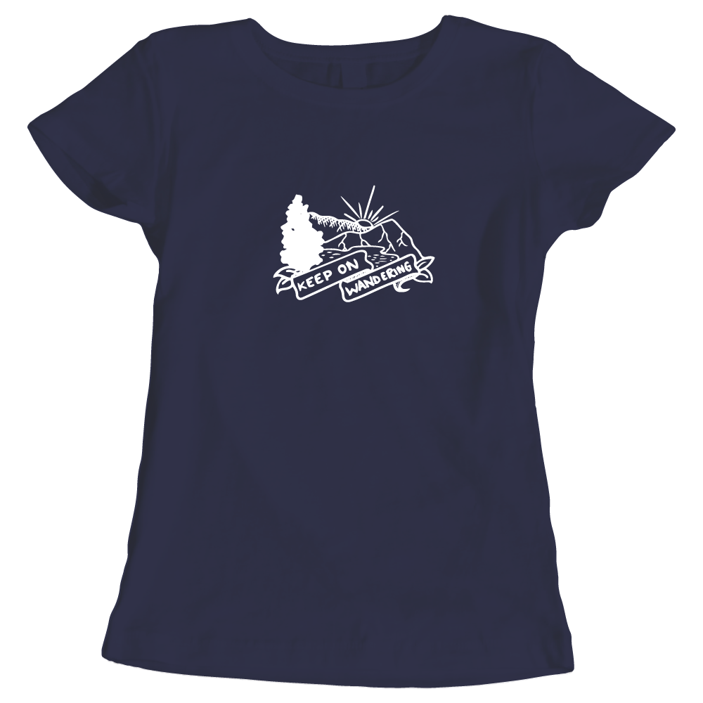 Keep on Wandering - Hiking-Themed Ladies T-Shirt