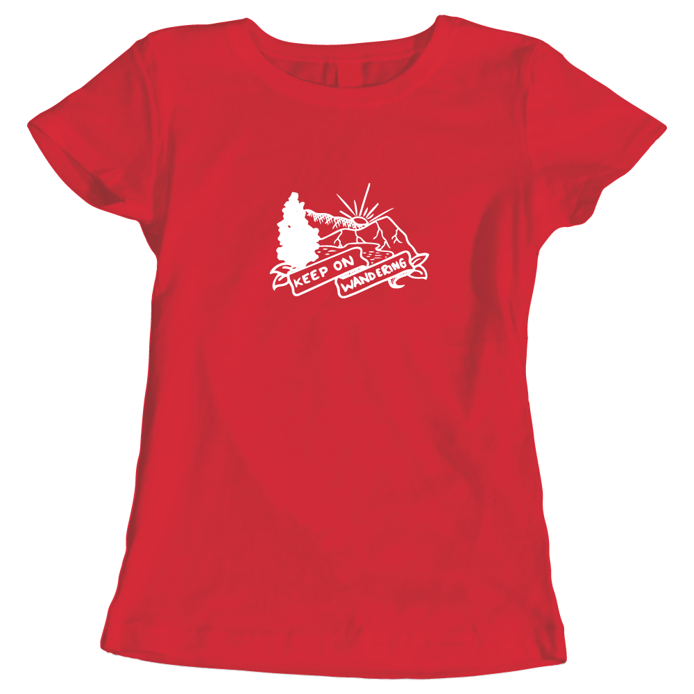 Keep on Wandering - Hiking-Themed Ladies T-Shirt