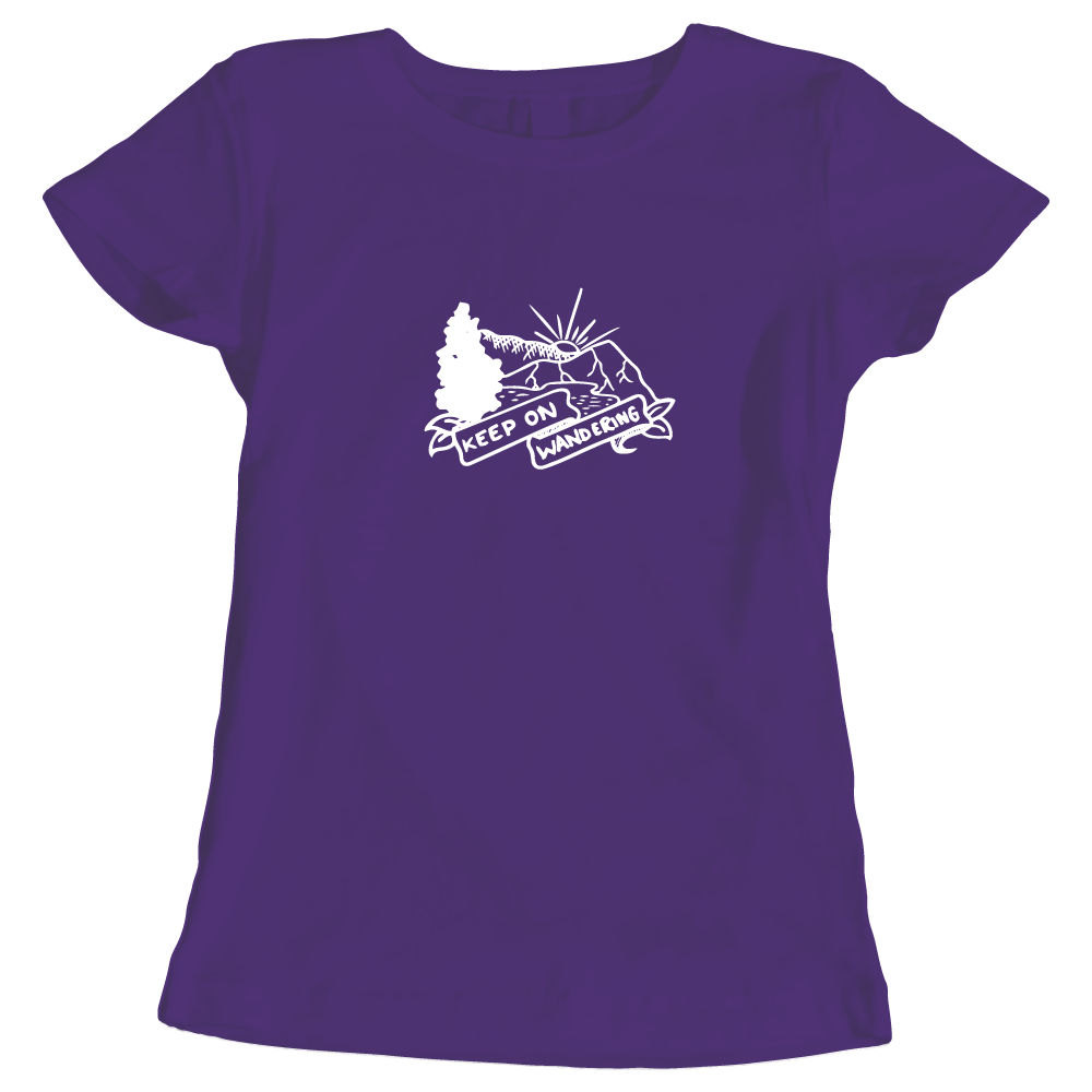 Keep on Wandering - Hiking-Themed Ladies T-Shirt
