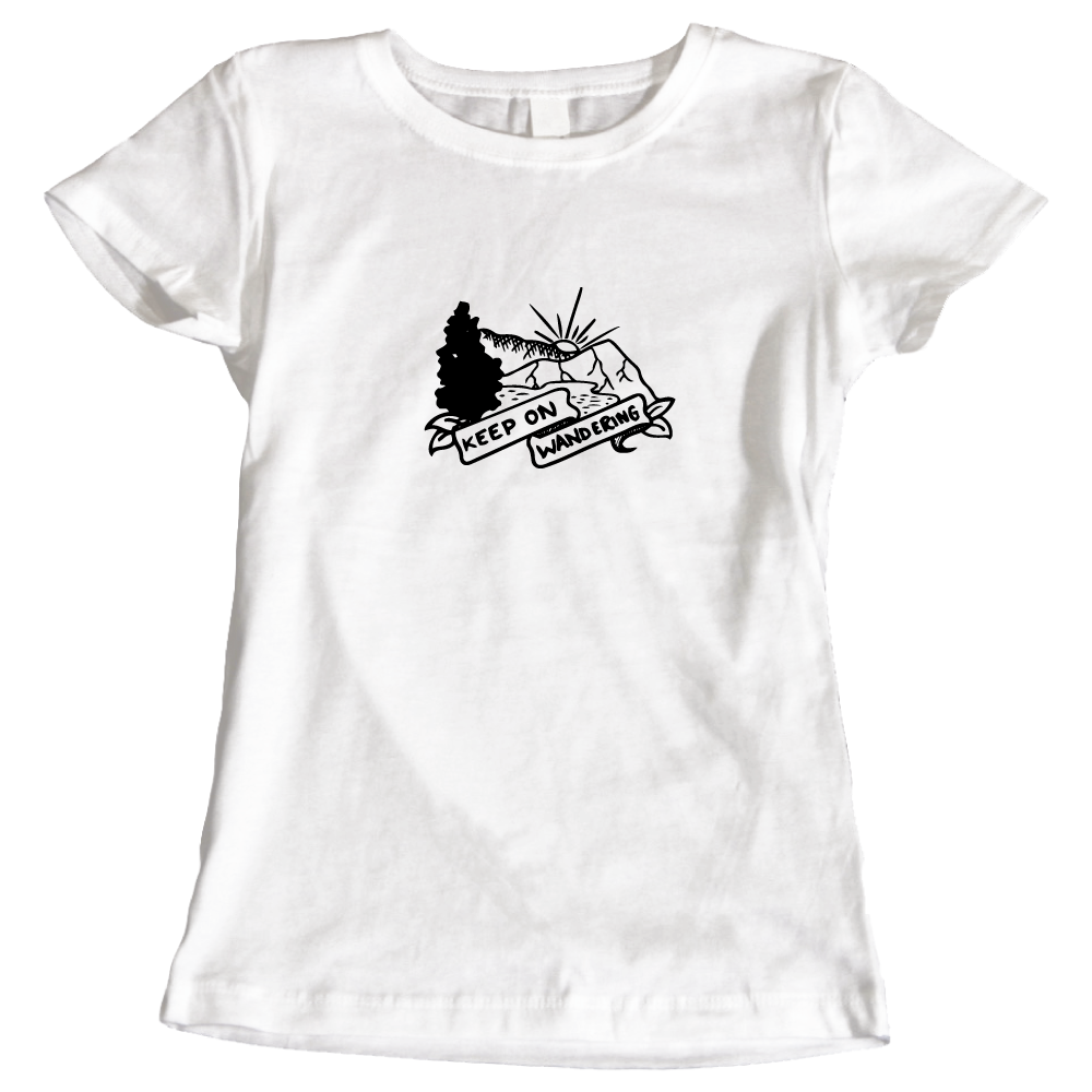 Keep on Wandering - Hiking-Themed Ladies T-Shirt