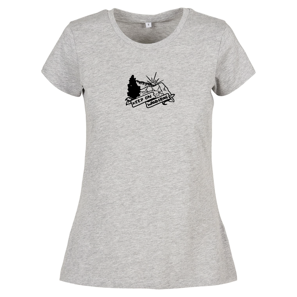 Keep on Wandering Hiking Themed Ladies T-Shirt