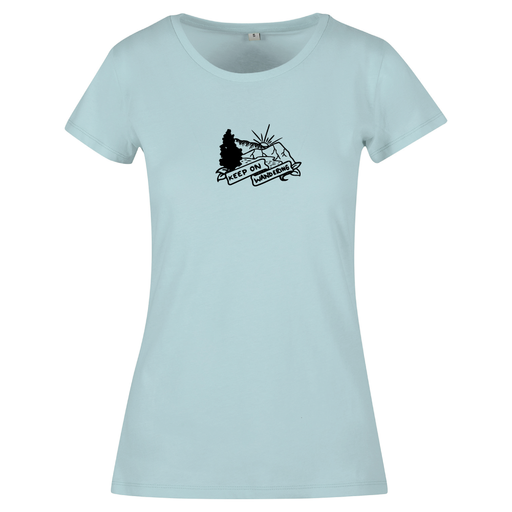 Keep on Wandering Hiking Themed Ladies T-Shirt