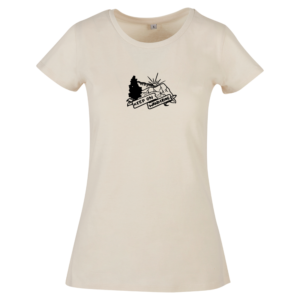 Keep on Wandering Hiking Themed Ladies T-Shirt
