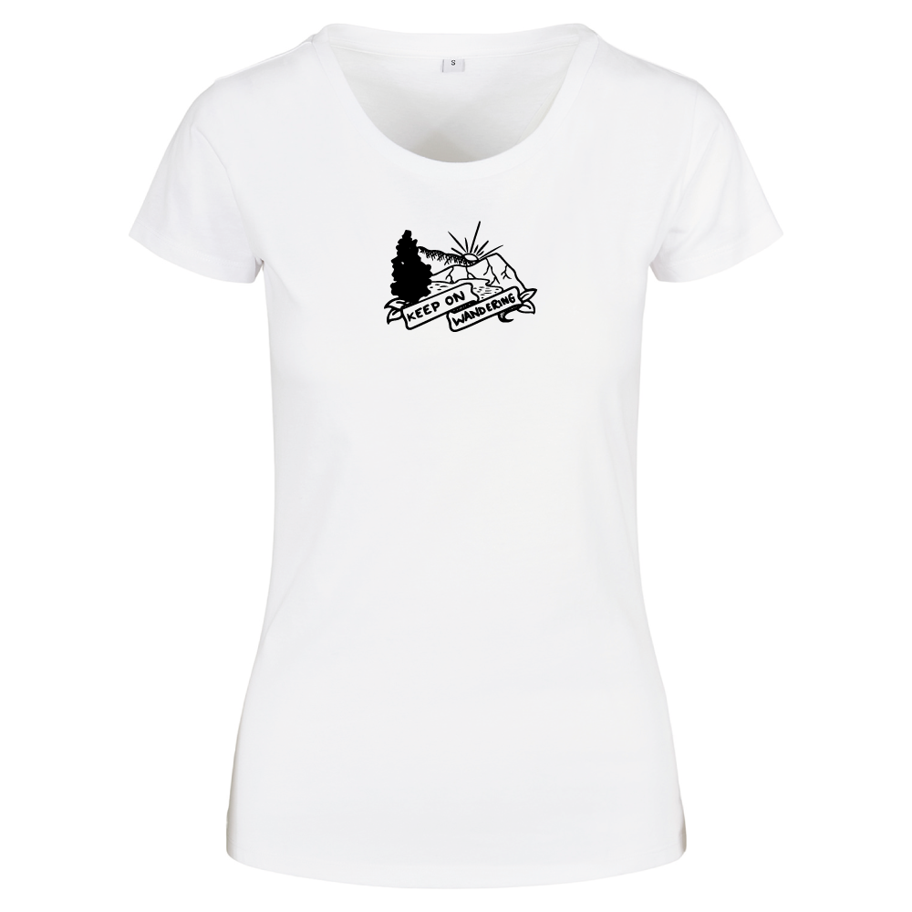 Keep on Wandering Hiking Themed Ladies T-Shirt
