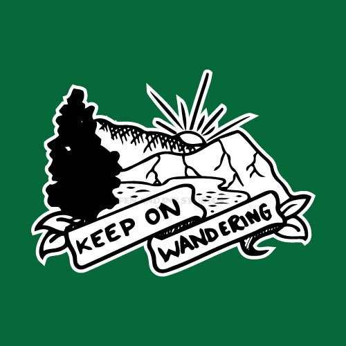 Keep On Wandering | Hiking Adventure Themed Sticker