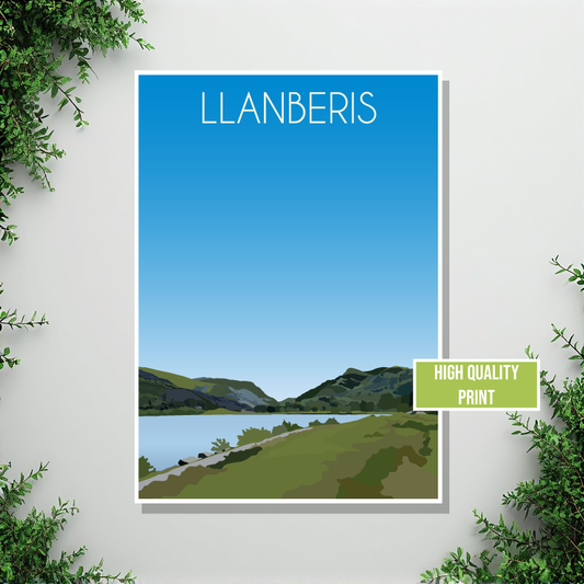 Llanberis Portrait Print – Snowdonia (Lustre Art Print)