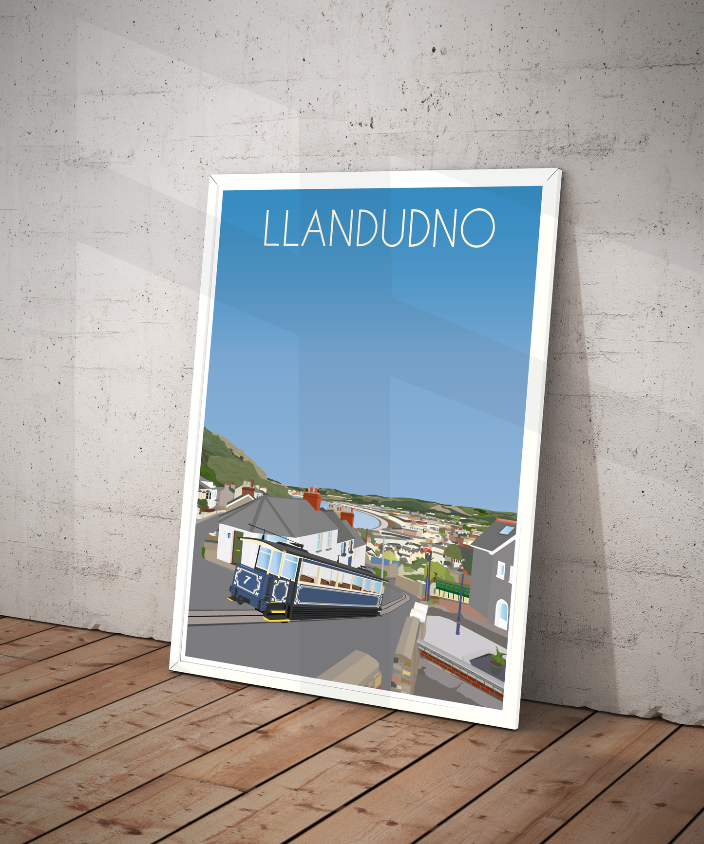 Llandudno Travel Poster – North Wales Coast (Portrait Print)