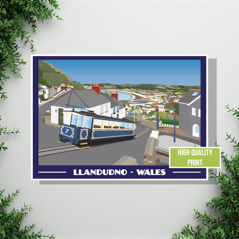 Llandudno Landscape Print – North Wales Coast (Lustre Art Print)