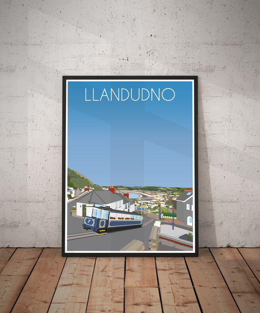 Llandudno Travel Poster – North Wales Coast (Portrait Print)