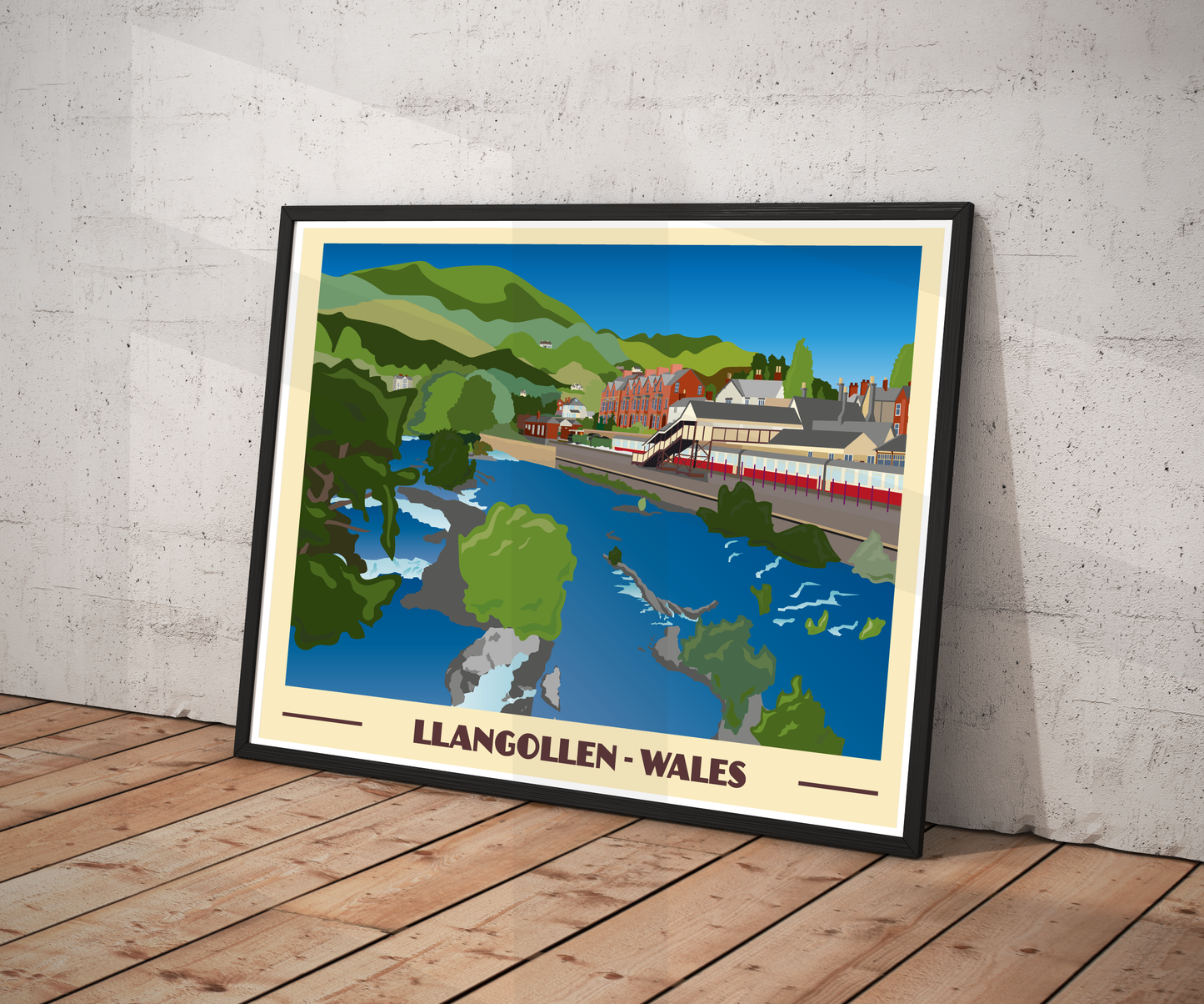 Llangollen Landscape Print – Dee Valley (Lustre Art Print)